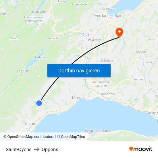 Saint-Oyens to Oppens map