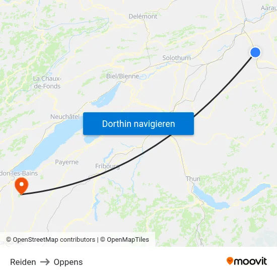Reiden to Oppens map