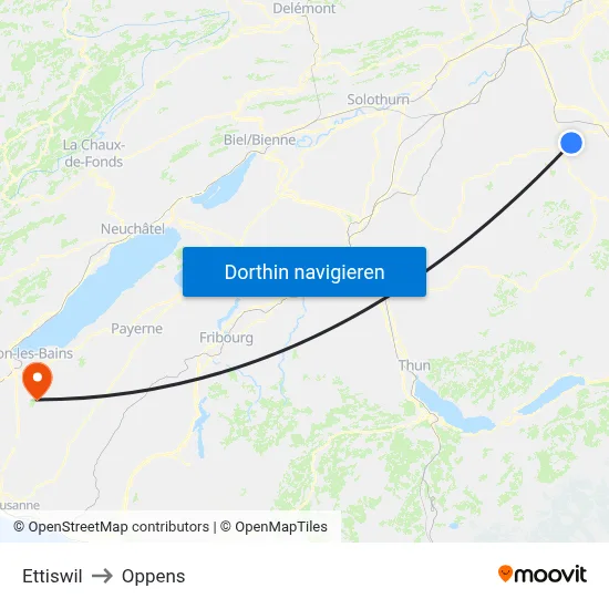 Ettiswil to Oppens map