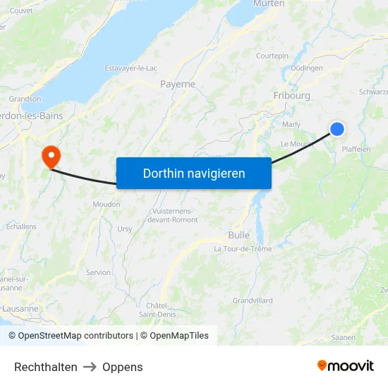 Rechthalten to Oppens map