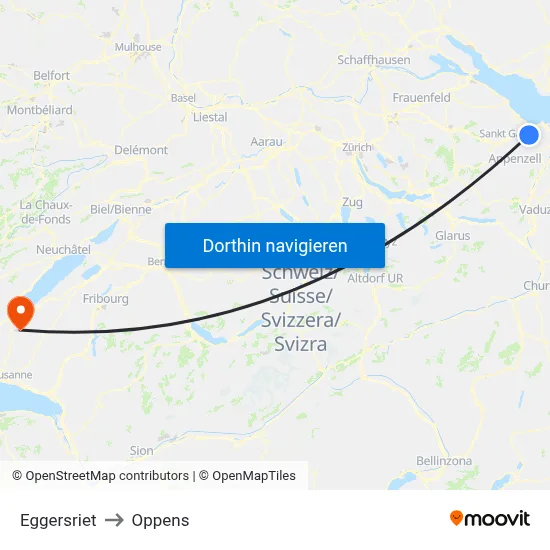 Eggersriet to Oppens map