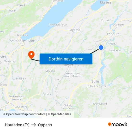 Hauterive (Fr) to Oppens map