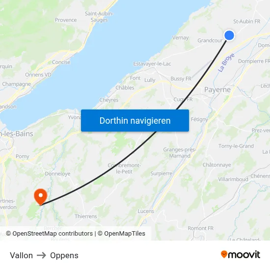 Vallon to Oppens map