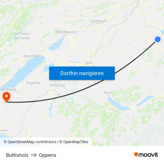 Buttisholz to Oppens map
