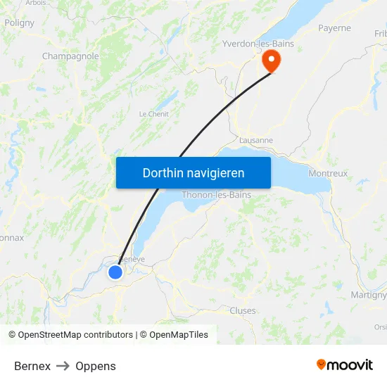 Bernex to Oppens map