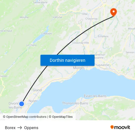 Borex to Oppens map