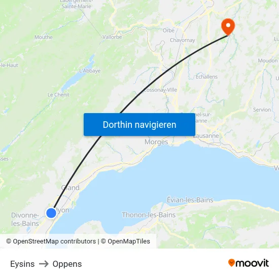 Eysins to Oppens map
