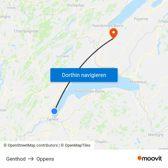 Genthod to Oppens map