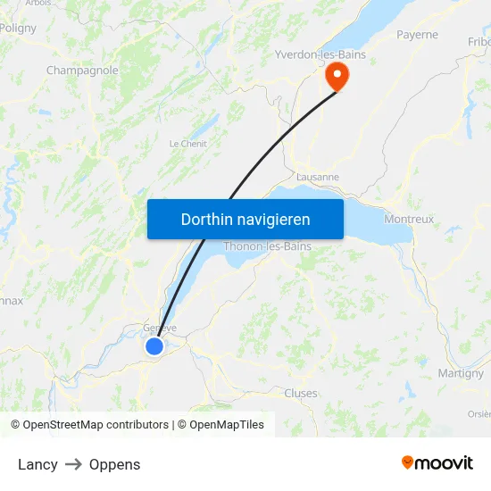 Lancy to Oppens map