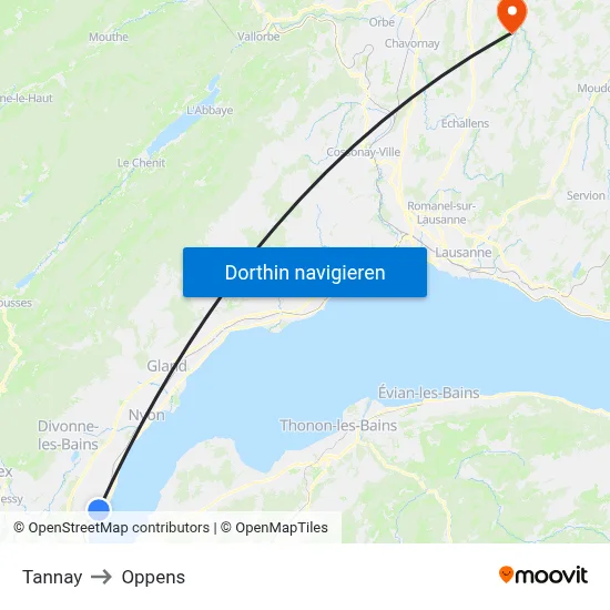 Tannay to Oppens map