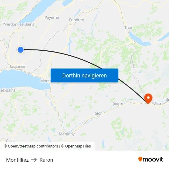 Montilliez to Raron map