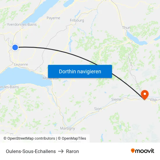 Oulens-Sous-Echallens to Raron map