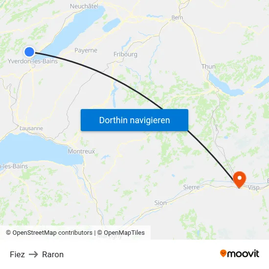 Fiez to Raron map