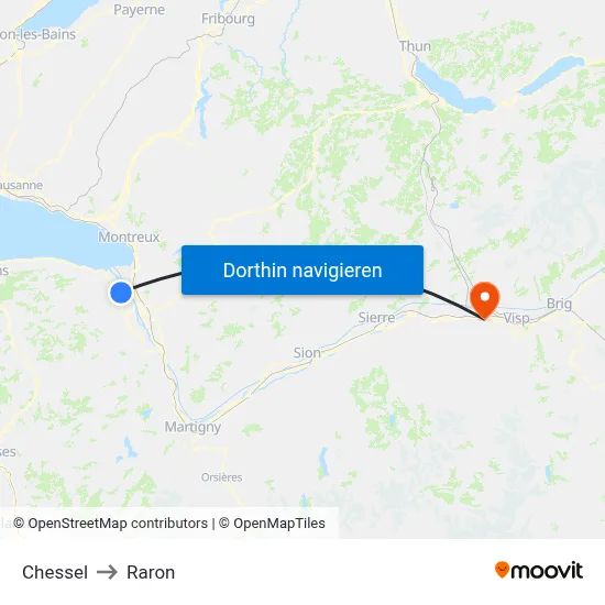 Chessel to Raron map