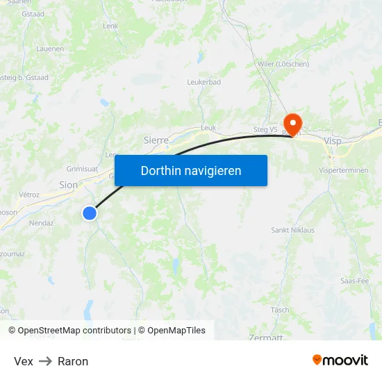 Vex to Raron map