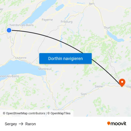Sergey to Raron map
