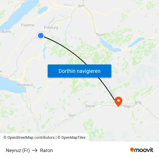 Neyruz (Fr) to Raron map