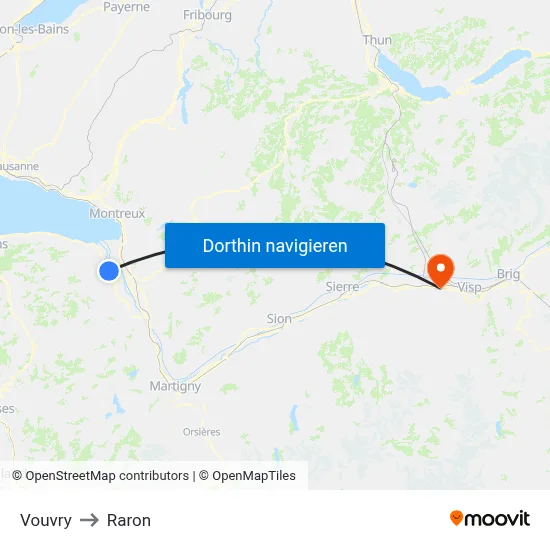 Vouvry to Raron map