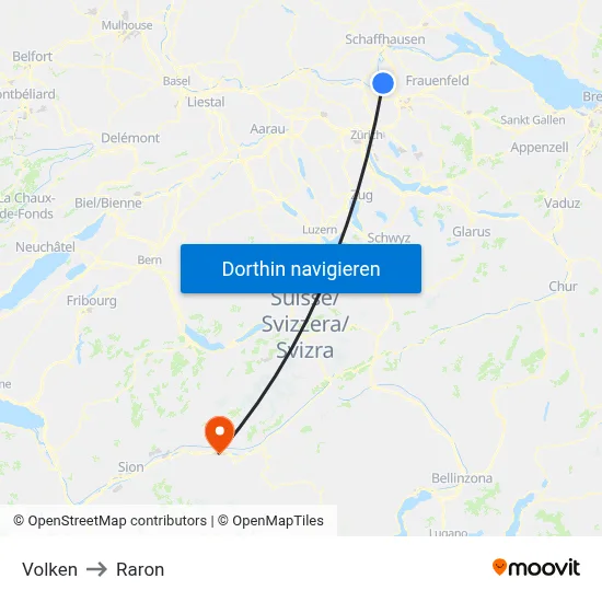 Volken to Raron map