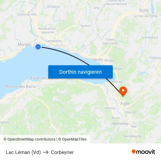 Lac Léman (Vd) to Corbeyrier map