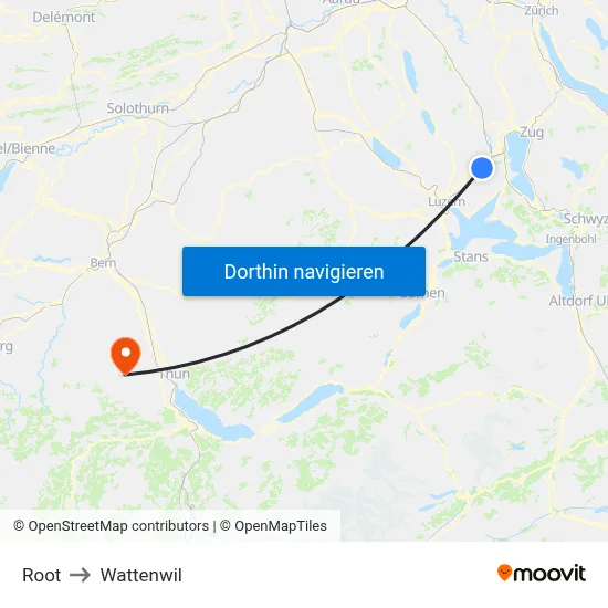 Root to Wattenwil map