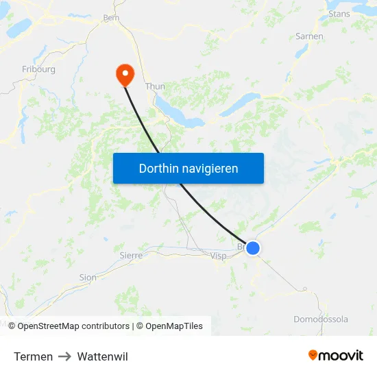 Termen to Wattenwil map