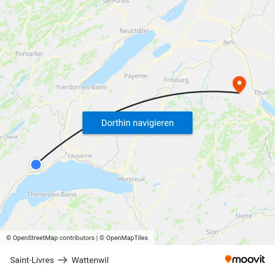 Saint-Livres to Wattenwil map