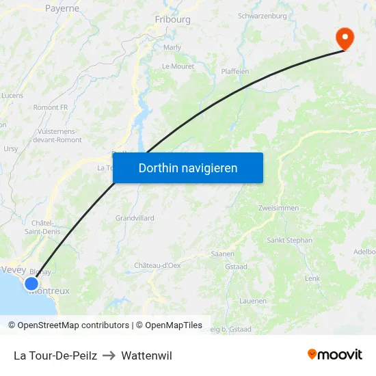 La Tour-De-Peilz to Wattenwil map