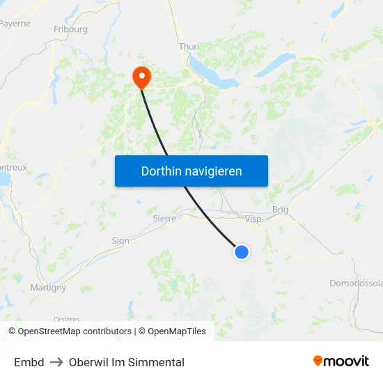 Embd to Oberwil Im Simmental map