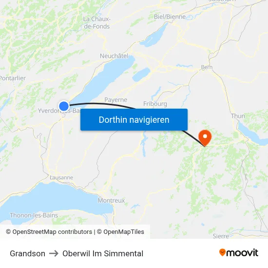 Grandson to Oberwil Im Simmental map
