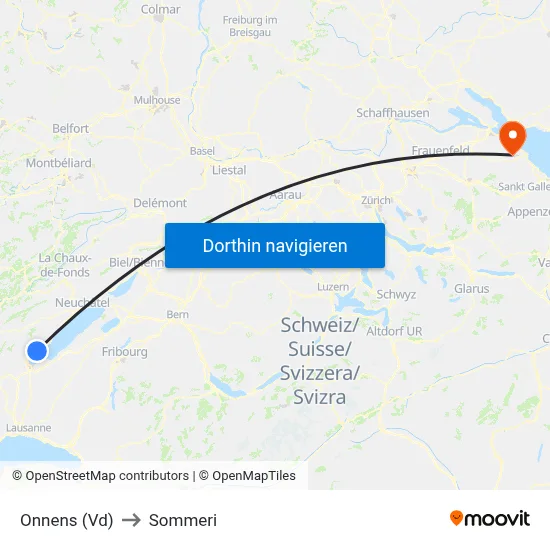 Onnens (Vd) to Sommeri map