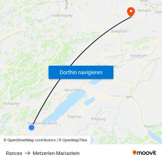 Rances to Metzerlen-Mariastein map