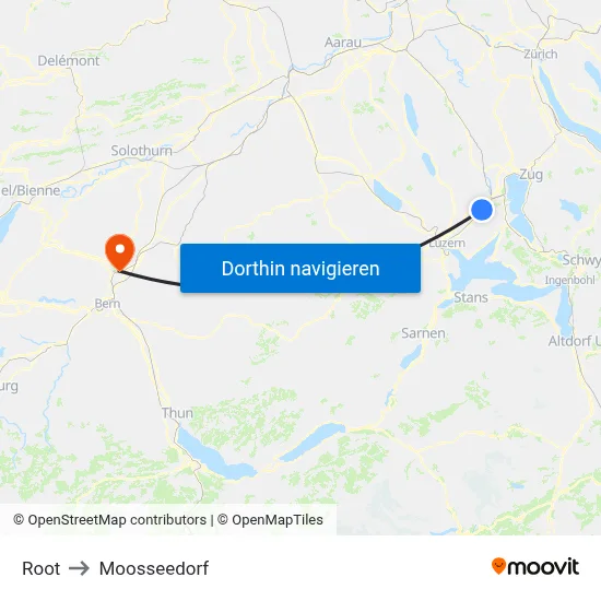 Root to Moosseedorf map