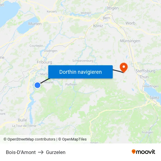 Bois-D’Amont to Gurzelen map
