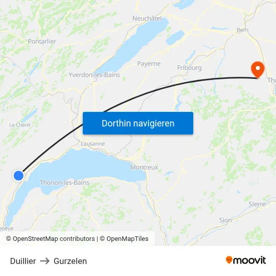 Duillier to Gurzelen map