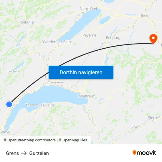 Grens to Gurzelen map