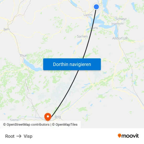 Root to Visp map
