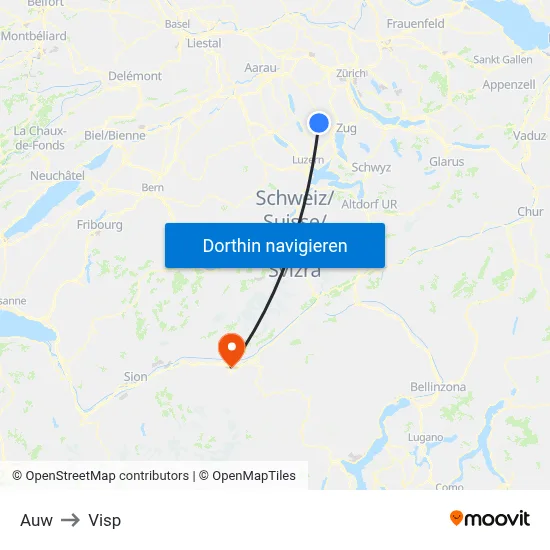 Auw to Visp map
