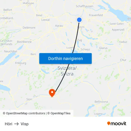 Höri to Visp map