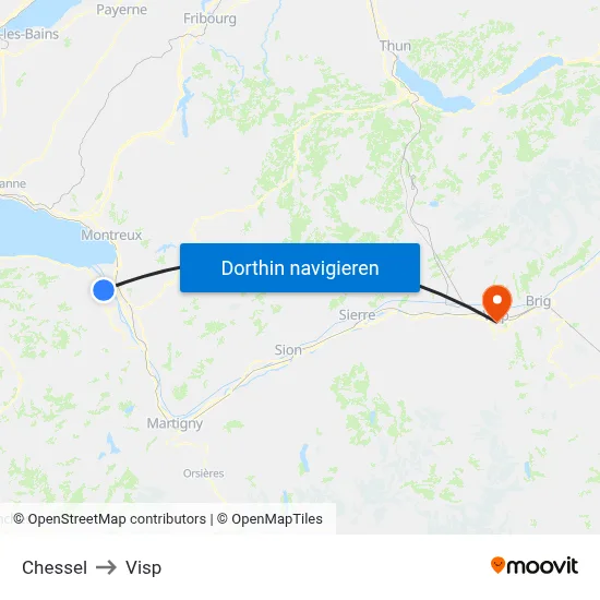 Chessel to Visp map