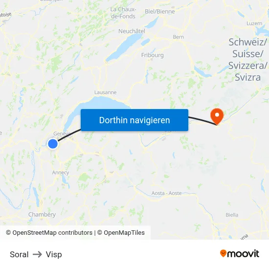 Soral to Visp map