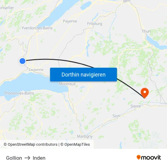 Gollion to Inden map