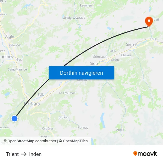 Trient to Inden map