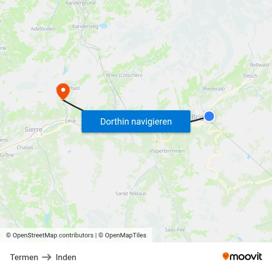 Termen to Inden map