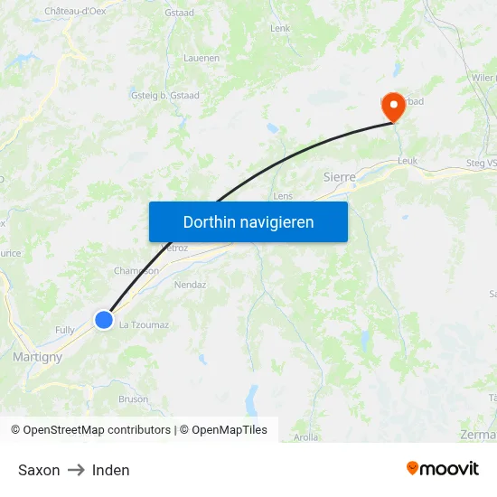 Saxon to Inden map
