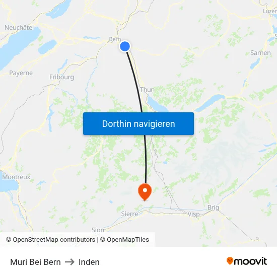 Muri Bei Bern to Inden map
