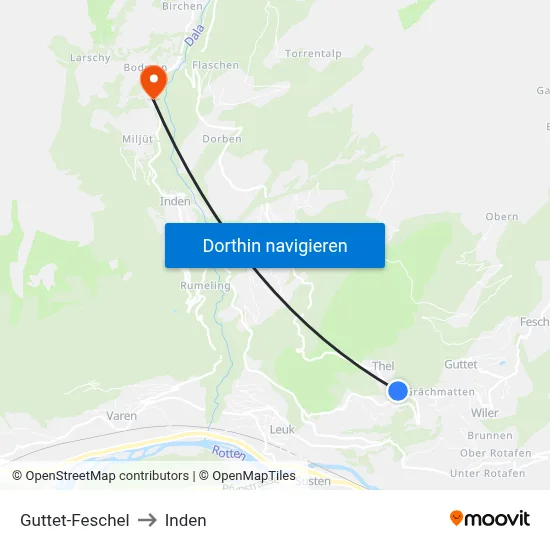 Guttet-Feschel to Inden map