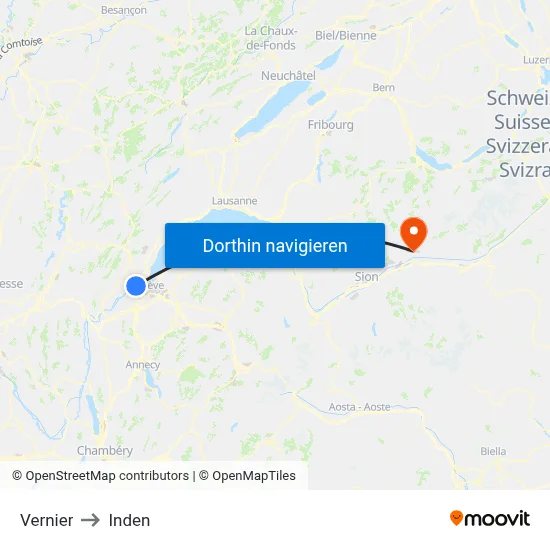 Vernier to Inden map
