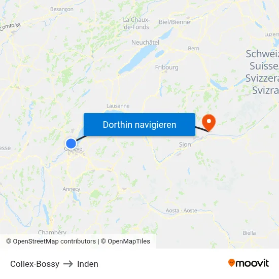 Collex-Bossy to Inden map