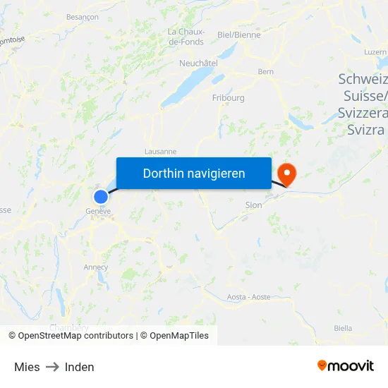 Mies to Inden map